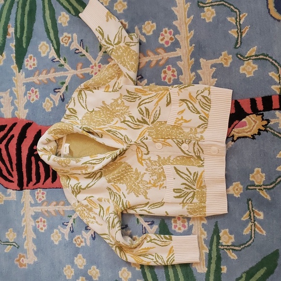 Anthro Maeve Pineapple Shawl Cardigan - Picture 2 of 11